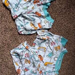 Little Sleepies Musical Instrument Pajama Set - Blue and Orange